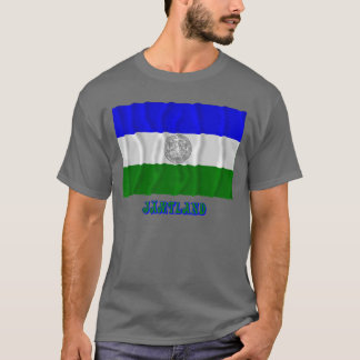 Camiseta República da bandeira de ondulação de Jämtland com
