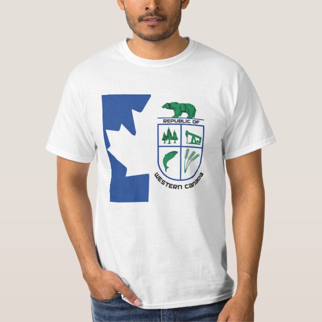 Camiseta República da bandeira ocidental de Canadá (Frente)