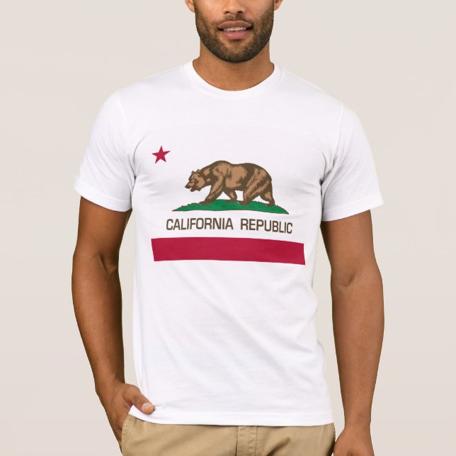 Camiseta República de Califórnia (bandeira do estado) (Frente)