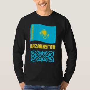 Camiseta República do Cazaquistão Bandeira do Cazaquistão 1