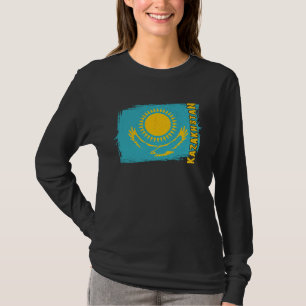 Camiseta República do Cazaquistão Qazaqstan Bandeira Cazaqu