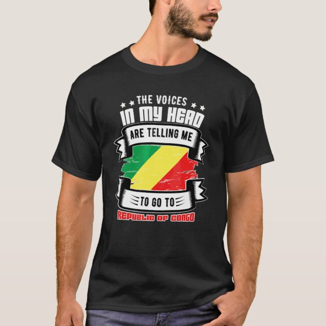 Camiseta República do Congo na Minha Cabeça (Frente)