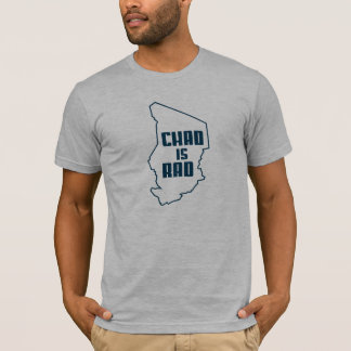 Camiseta República do Tchad é azul do esboço do Rad