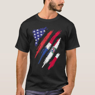 Camiseta República Dominicana Americana Grown Flag USA Heri
