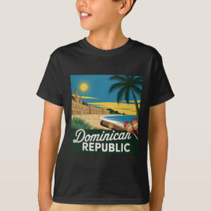 Camiseta República Dominicana Arquitetura Colonial Vintage 