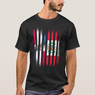 Camiseta República Dominicana Bandeira Peru Bandeiras do Pa