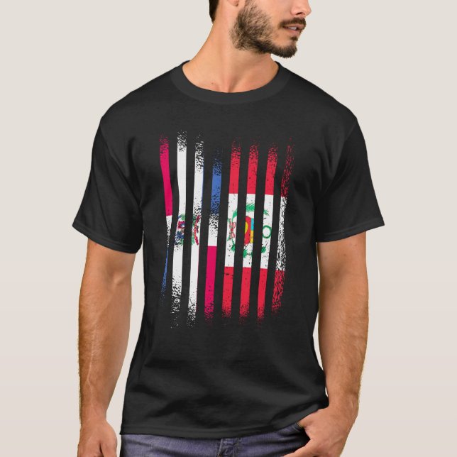 Camiseta República Dominicana Bandeira Peru Bandeiras do Pa (Frente)