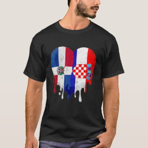 Camiseta República Dominicana Croácia Sinalizador Coração C