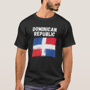 Camiseta República Dominicana Flag Vintage Grunge F