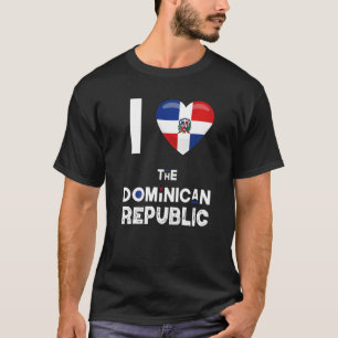 Camiseta Republica Dominicana Heart I Love The Dominican Re