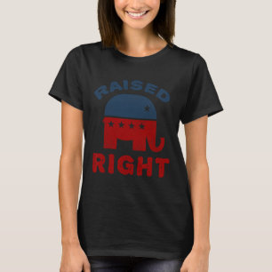 Camiseta Republicana Criada à Direita Elefante Con
