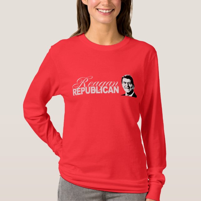 Camiseta REPUBLICANO Bumpersticker de REAGAN (Frente)