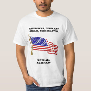 CAMISETA REPUBLICANO, DEMOCRATA, LIBERAL, CONSERVADOR,