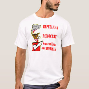 Camiseta Republicano, Democrata, Seriamente Irritado Da Amé