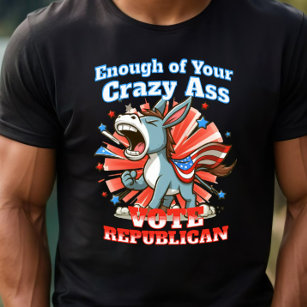 Camiseta Republicano GOP Vote Anti-Democrata Pro America Dk
