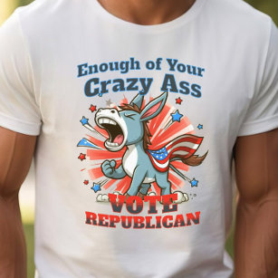 Camiseta Republicano GOP Vote Anti-Democrata Pro América Lt