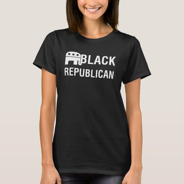 Camiseta Republicano Negro faz dos Estados Unidos parte pol (Frente)