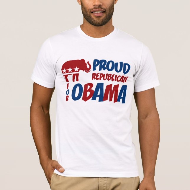 Camiseta Republicano orgulhoso para o t-shirt de Obama (Frente)