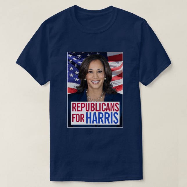 Camiseta Republicanos pelo Presidente Kamala Harris Foto 20 (Frente do Design)