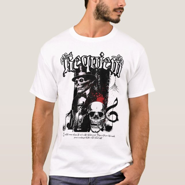 Camiseta Requiem Skull Gentleman Artwork (Frente)