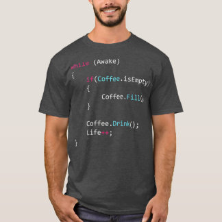 Camiseta Requisitos do Javascript para café