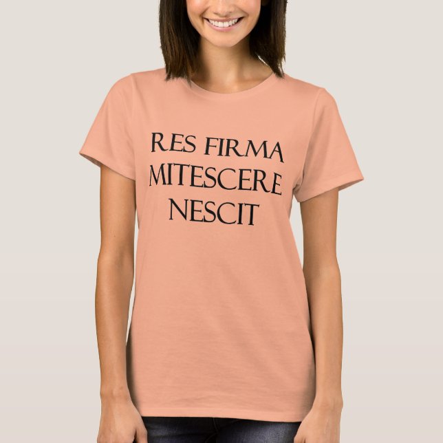 Camiseta Res Firma Mitescere Nescit Ladies Burnout (Frente)