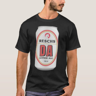 Camiseta RESCHS DA BEER CAN Jantar Ale Dirty Annie retrô