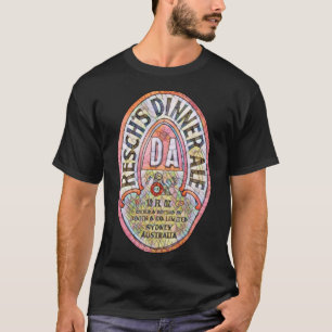 Camiseta RESCHS DA Jantar de Rótulo de Cerveja Ale Dirty An