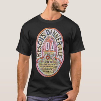 Camiseta RESCHS DA Jantar de Rótulo de Cerveja Ale Dirty An