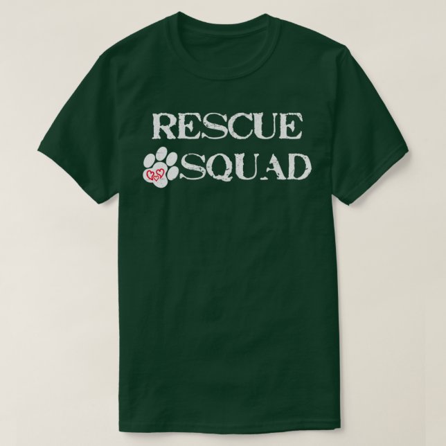 Camiseta Rescue Squad Dog Paw Heart For Men Women (Frente do Design)