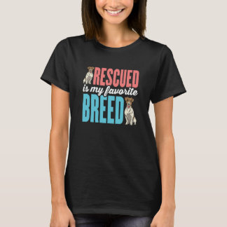 Camiseta Rescued is my favorite Breed
