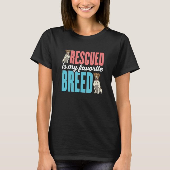 Camiseta Rescued is my favorite Breed (Frente)