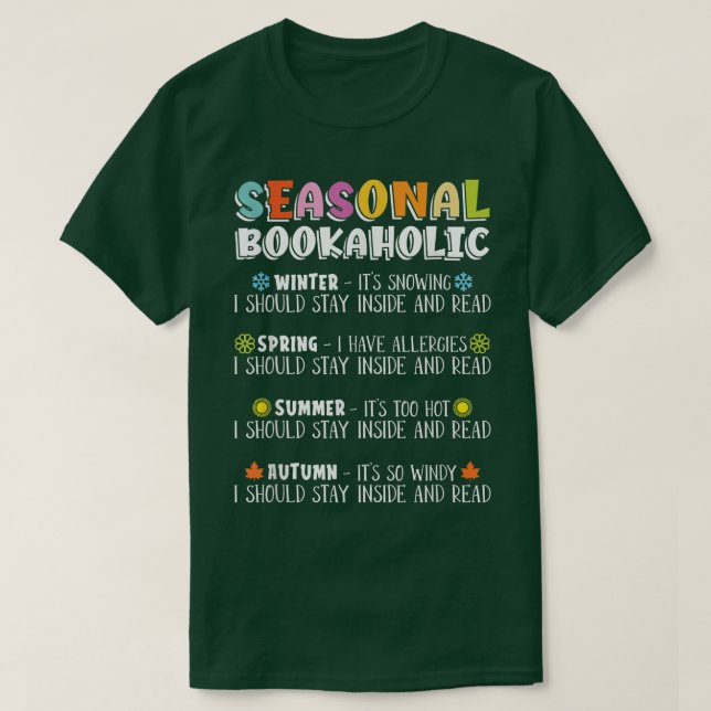 Camiseta Reservas Sazonais Para Ocupantes De Livros (Frente do Design)