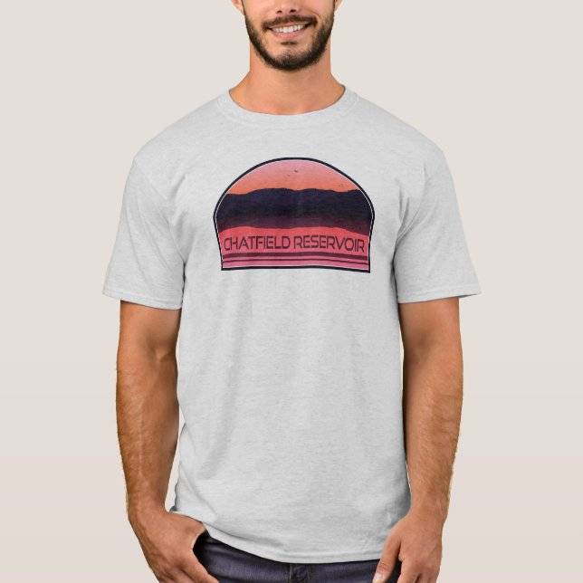 Camiseta Reservatório Chatfield Colorado Red Sunrise (Frente)