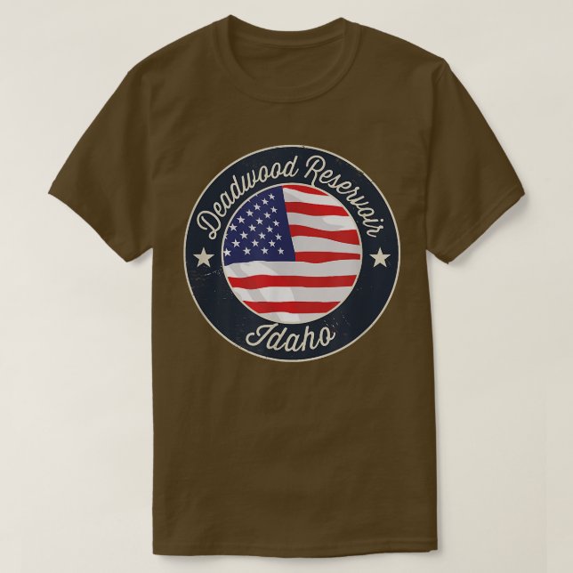 Camiseta Reservatório de Deadwood - Patriótico Idaho Souven (Frente do Design)