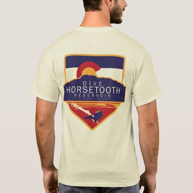 Camiseta Reservatório de Horsetooth do mergulho (Verso)