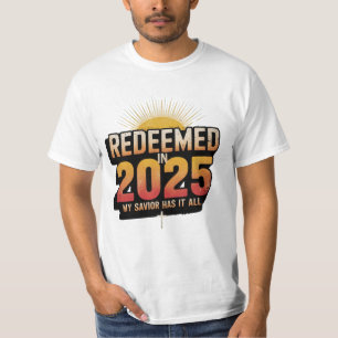 Camiseta Resgatada em T-Shirt cristã de 2025