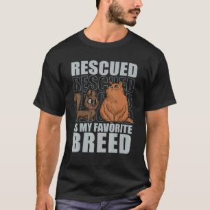 Camiseta Resgatado É Minha Raça Favorita Gatos Abrigo de An