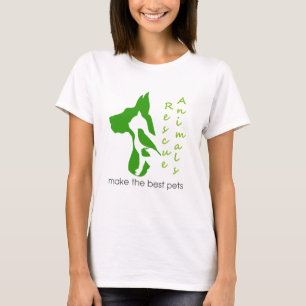 Camiseta resgatar animais mais os melhores animais de estim