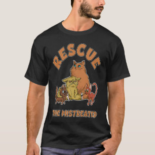 Camiseta Resgatar Os Gatos Maltratados Voluntário do Abrigo