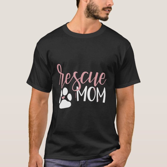 Camiseta Resgate A Mãe Com Pata De Cães E Coração (Frente)