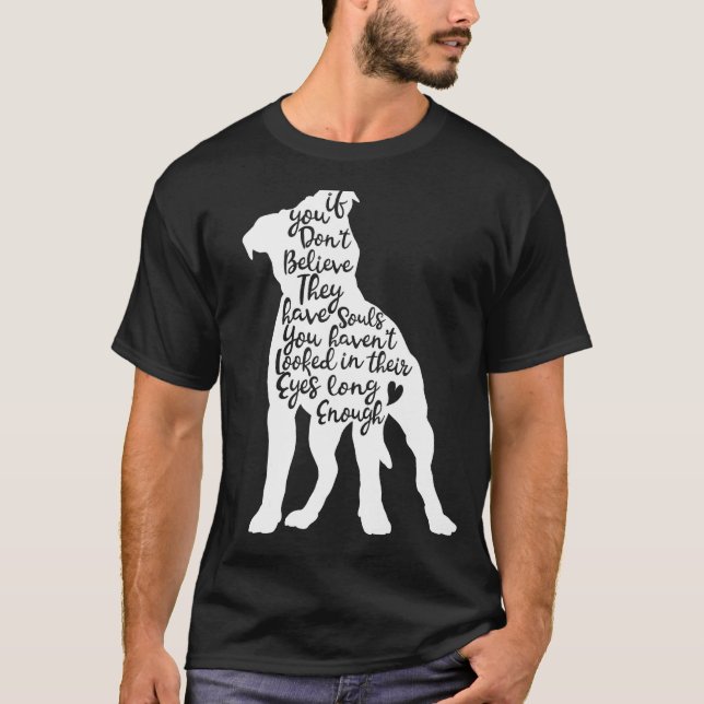 Camiseta Resgate de Almas Pitbull da Moda Raça Amante de Pi (Frente)