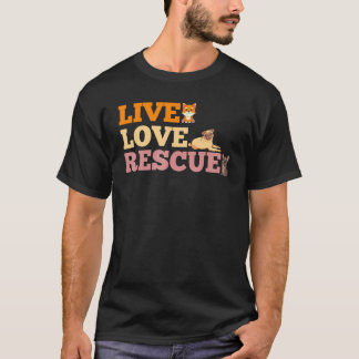 Camiseta Resgate de Amor ao Vivo Shiba Inu Bulldog Francês