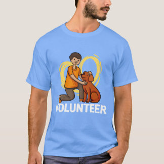 Camiseta Resgate de animais de abrigo voluntário Auxiliar v