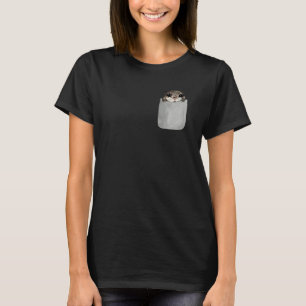 Camiseta Resgate de Animal de Bolso Falso de Esquilo Voador
