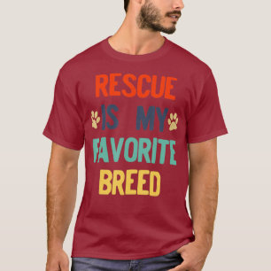 Camiseta Resgate De Cachorro Resgatado É Meu Retro De Raça