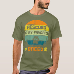 Camiseta Resgate De Cães De Amor Resgatado É Minha Raça