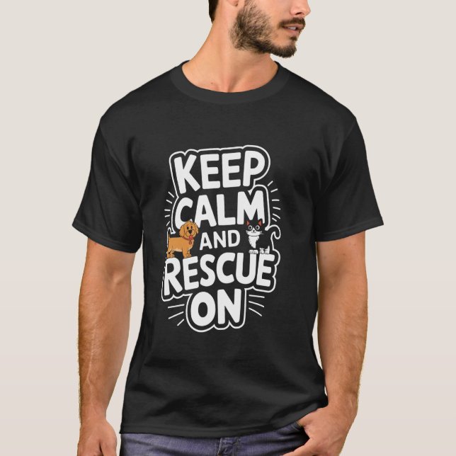 Camiseta Resgate de Cães e Gatos Projeto de Resgate de Anim (Frente)