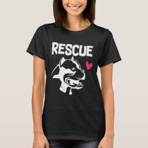 Camiseta Resgate de Pitbull Amante de Pit Bull Adote Não Co