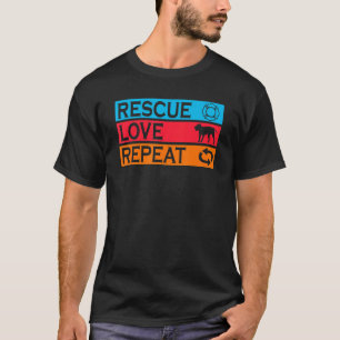 Camiseta Resgate Love Repetir Cachorro Engraçado Proprietár